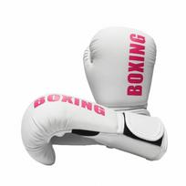 Comfortable Boxing Gloves with Mesh Safeguarding Training Matte 6OZ matinė balta spalva