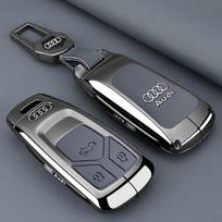 NEW Zinc Alloy Fashion Car Remote Control Key Case Cover For  Audi Q3 A4 A5 Q5 Q7 SQ7 8W S4 S5 TT TTS 8S RS  Keychain Accessories black