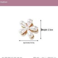 Platinum Siya Diamond Headwear U-Shaped Lazy Bun Hair Fixing Tool white