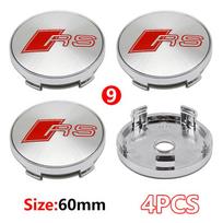 4Pcs 56mm Wheel Rim Hubcap Identity Overlay For Audi RS  B8 B9  S A3 8V A4A6 C7 C6 A5 Q3 Q5 Q7 A1 Motorsport Tuning Accessory