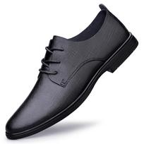 Classic Black Men's Comfortable Lace Up Two-layer Cowhide Hollow Breathable New Small Leather Shoes Fashionable Oxford Shoes 46 gray