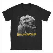 Jurassic World Indominus Rex Žalia Scheminė Marškinėliai Vyrams Juokingi Marškinėliai Apvalia Kaklo Marškinėliai Trumpomis Rankovėmis Drabužiai Didelio Dydžio 3XL gray