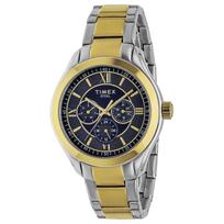 TIMEX Klasikinis vyriškas auksinis laikrodis, juodas ciferblatas, nerūdijantis plienas, mineralinis stiklas, kvarcinis mechanizmas, Filipinų prekės ženklas, TW2V95500 black