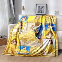 Grožis ir pabaisa Antklodė Itin minkšta, šilta, jauki pledas svetainei, sofai, keturiems sezonams Kelioninis aksesuaras Mielas animacinis personažas 150x200cm yellow