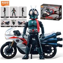 Blokees New Kamen Rider Cyclone Action Figures Toy Shin Masked Rider Classic Collection Edition Cyclone Assembly Model Kit Gifts gray