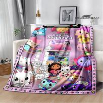 Gabby namelis Lėlėms Mielos Anime Spausdintos antklodės Pikniko antklodė Flanelinė Šilta antklodė Kelioninės antklodės Lovos paklodės Gimtadienio dovana 75x90cm