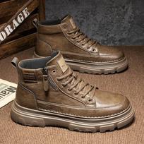 Martin boots winter new high-end driving retro soft-soled wear-resistant leather shoes 44 standard sneaker size