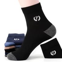 Men's Summer Socks, , Odor-Resistant, Sweat-Absorbing Sports Socks, Mid-Calf Cotton Socks One Size black