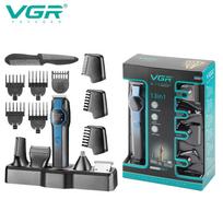 2026 VGR V-173 Men's Multi-function Digital Display Long-lasting Hair Clipper Five-in-one Set Nose Hair and Sideburns Trimmer Razor Home Hair Trimming mėlyna