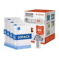 Etenwolf VB03 vakuuminių maišų rinkinys su elektrine pompa, 20 vnt., 1500 mAh