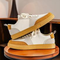 Men's Vintage Low-Top Sneakers Lace-Up Non-Slip Casual Walking Shoes 39 orange