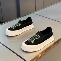 Autumn breathable cloth lazy shoes thick baseplate shoes casual canvas ms 43 black