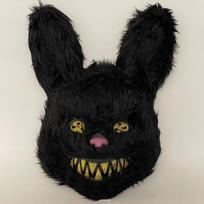 Triušio ausimis ilgas meškinas pliušinė kaukė siaubo galvos apdangalas rekvizito aksesuarai Helovinas Rabbit black