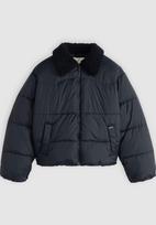 LEVI'S ® Žieminė striukė 'PALMER' antracito spalva / juoda