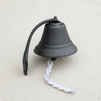 Vintage Wall Bell Cast Iron Rustic Door Chime Porch Decoration for Black S