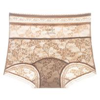 Ladies Summer Light Luxury Sweet To Lace Hollow Mulberry Silk Antibacterial Crotch Mesh Breathable Briefs L