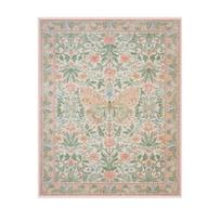 Bohemian Living Room Non-slip Rug Washable Large Area Rug Bedroom Decorative Rug Vintage Floral Butterfly Sage Green Area Rug 80X120CM