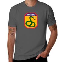 The Smoking Snake Brazilian Expeditionary Force Pacht Tshirt Large Size Soft Cotton Tshirt 2XL brown