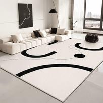 Modern Minimalist Plush Velvet Area Rug Living Room Bedroom Non-Slip Geometric Washable Floor Mat 160x230cm Crystal Velvet