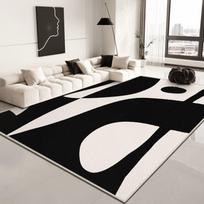 Modern Minimalist Plush Velvet Area Rug Living Room Bedroom Non-Slip Geometric Washable Floor Mat 160x230cm Crystal Velvet