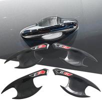 For Toyota Hilux 2016-2025 Side Door Handle Bowls Cover Trim ABS Car Door Handle Cup Scratch Protector Exterior Accessories Carbon Fiber Grain
