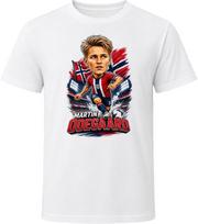 Martin Odegaard, Norway Caricature Soccer 2026 T Shirt L white