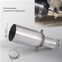 Motociklo duslintuvo nerūdijančio plieno universalus adapteris 28/30/35/40/45 į 51 MM, tinkamas daugumai motociklų montavimo 30MM gray