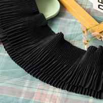 Chiffon Chiffon Lace Trims 2Yards Pleated Lac Trims Clothing Diy Crafts Supplies Chiffon Fabric Black 12cm