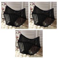 3Pcs/Sets Women Panties Sheer Lace Ladies Briefs Large Size Underwear Soft Breathable Plus Size Lingerie XL XXL 3XL 4XL 5XL XL