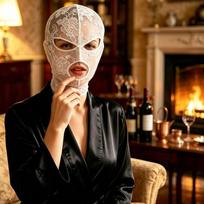 Festival Full Face Lace Mask See Through Halloween Cosplay Head Cover Cosplay Eye Mask Women