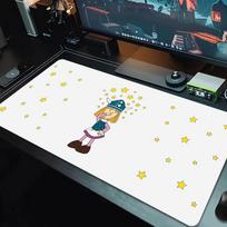 Vicky Mouse Pad Large Gaming Table Cushion Nonslip Laptop Tablet Big Mousepad Xxl Mat Mini Pc Playmat With Lock Edge 30cmx60cm(11.8x23.6inch) black