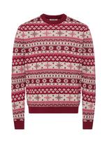 Only & Sons Megztinis 'ONSX-MAS 2' kremo / rubinų raudona / spanguolių spalva