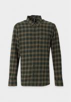 Volcom Marškiniai 'CADEN PLAID' rusvai žalia / juoda