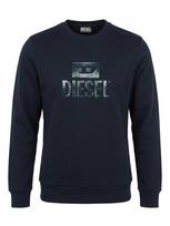 DIESEL Megztinis 'S-GIR TONE ON TONE' tamsiai mėlyna