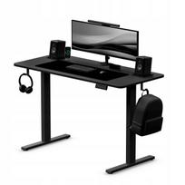 Elektrinis reguliuojamas stalas Control+ 120/60cm juodas, aukščio reguliavimas 73-122 cm