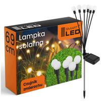 LED šviestuvas, saulės energija įkraunamas, 70cm aukščio, automatinis veikimas