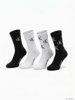 CALVIN KLEIN Moteriškos kojinės, 4 poros, CK WOMEN SOCK 4P GIFTBOX LUREX AOP