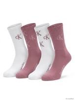 CALVIN KLEIN Moteriškos kojinės, 4 poros, CK WOMEN SOCK 4P GIFTBOX LUREX AOP