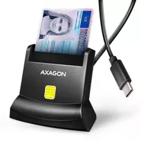 KORTELIŲ SKAITYTUVAS STAND SMARTCARD/ID/USB-C 1.2M CRE-SM4NC AXAGON