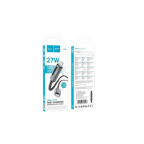 USB C į Lightning Hoco PD 27W laidas su ekranu 1 m X112 juodas