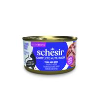 SCHESIR Complete Nutrition Tuna and beef visavertis pašaras sriuba katėms su tunu ir jautiena, 85g