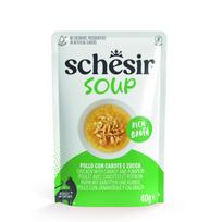 SCHESIR Soup Chicken with carrot and pumpkin sriuba katėms su vištiena, morkomis ir moliūgais, 40g