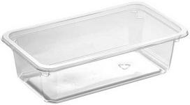 Færch Plastikinis padėklas torto dėžutei K2182-1F 1 skyriaus 640 ml 180x100x50 mm RPET permatomas, 608 vnt./kartoną