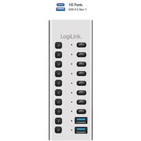 Logilink Hub USB3.2 Gen1 10ports USB-A/C, on/off switch UA0448