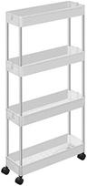 Top Lentyna ant ratukų Songmics KSC08WT, voniai ir virtuvei, balta, 40x14x86 cm