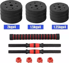 2in1 štangos hanteliai Maximus pratimams 2x 10kg