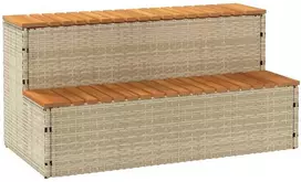 Kubilo žingsnis, 100x50x50,5cm, poliratanas ir akacijos masyvas