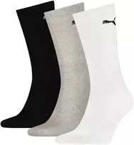 Puma Kojinės Crew Sock 3P Juodas Pilkas Baltas 880355 10