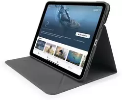 Pipetto Origami No6 stovas-dėklas, juodos spalvos – iPad Air 10.9″ (2022/2020)/11″ 2024/2025/2026