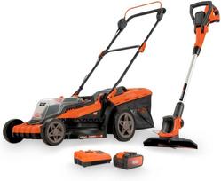 Powerplus akumuliatorinė vejapjovė ir žoliapjovė 40 V 420 mm ir 20 V 240 mm POWDPG75621, su akumuliatoriumi ir įkrovikliu